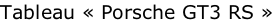 Tableau « Porsche GT3 RS »
